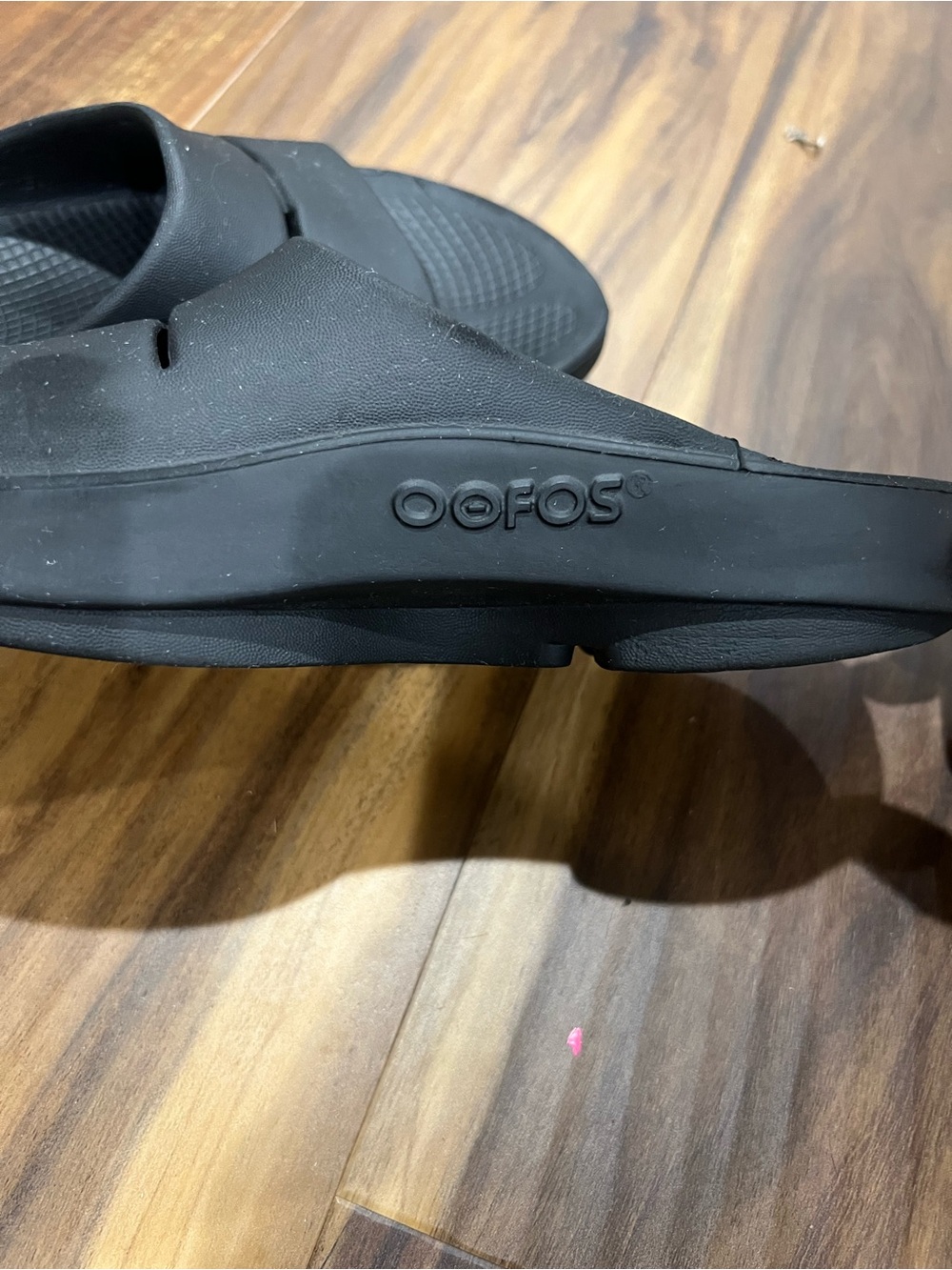 OOFOS Black Women's Slide Sandals - Picture 6 of 8